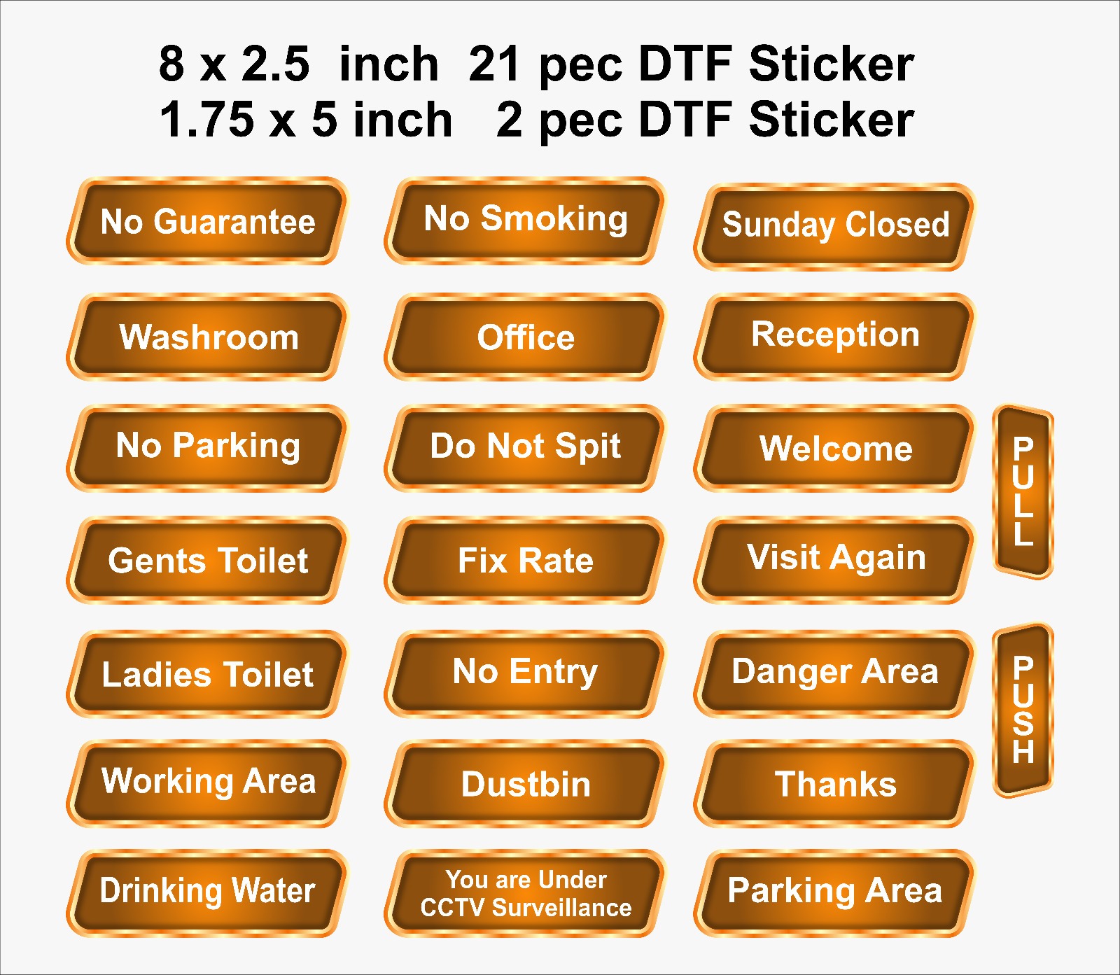 21 - UV DTF Office Name List Golden